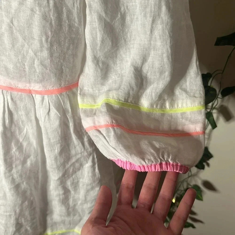Vineyard Vines Linen Neon Pop Vacation Dress - Picture 5 of 7